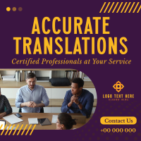 Corporate Translator Professional Instagram Post Design