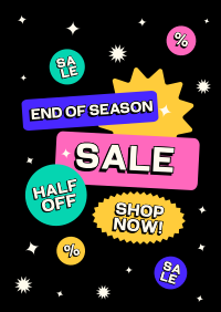 Neon Stickers Sale Poster