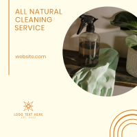 Natural Cleaning Services Instagram Post