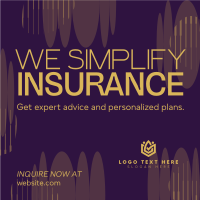 Abstract Simple Insurance Instagram Post Design