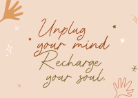 Unplug your mind Postcard