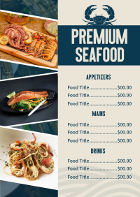 Premium Seafoods Menu Image Preview