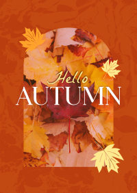 Hello There Autumn Greeting Poster