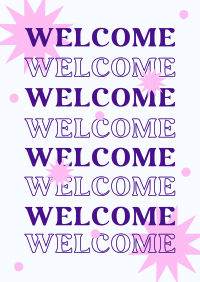 Welcome Shapes Poster