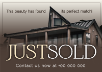 Classy Just Sold Real Estate Postcard