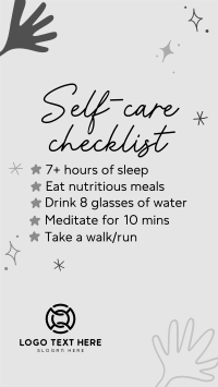 Self care checklist Instagram Reel Design