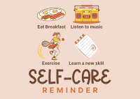 Self-Care Tips Postcard