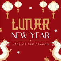 Lucky Lunar New Year Linkedin Post Design