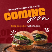 Burgers & More Coming Soon Linkedin Post Design