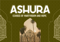 Decorative Ashura Postcard Design