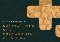 Prescriptions Save Lives Postcard