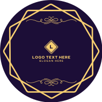 Elegant Hexagon Twitch Profile Picture Image Preview