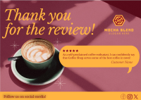 Minimalist Coffee Shop Review Postcard Image Preview