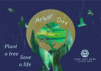 Creative Arbor Day Postcard