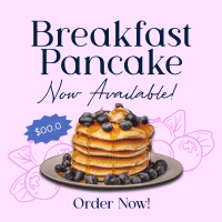 Breakfast Blueberry Pancake Instagram Post