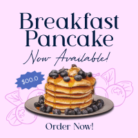 Breakfast Blueberry Pancake Instagram Post Image Preview