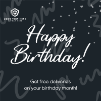 Doodly Birthday Promo Instagram Post Design