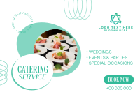 Classy Catering Service Postcard Design