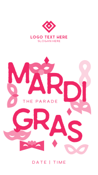 Mardi Gras Parade Mask Instagram Story