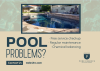 Pool Problems Maintenance Postcard