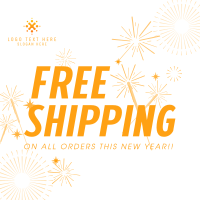 Free Shipping Sparkles Instagram Post