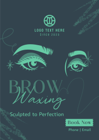 Eyebrow Waxing Service Poster