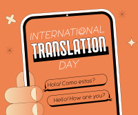 Retro Translation Day Facebook Post