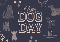 Happy Doggies Postcard Design
