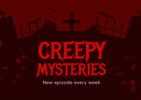 Creepy Mysteries  Postcard Design