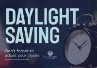 Daylight Saving Reminder Postcard