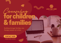 Counseling for Children & Families Postcard