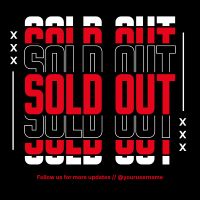 Sold Out Announcement Instagram Post Design