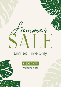 Summer Monstera Leaf Sale Flyer