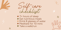 Self care checklist Twitter Post