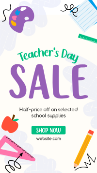 Supplies Sale for Teachers Facebook Story