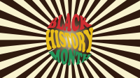 Groovy Black History Zoom Background