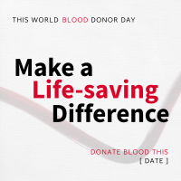 Simple Blood Donor Drive Linkedin Post