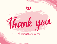 Dainty Brush Message Thank You Card