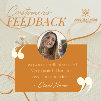 Minimalist Customer Feedback Instagram Post Design