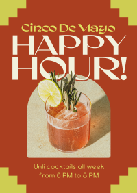 Cinco De Mayo Happy Hour Poster