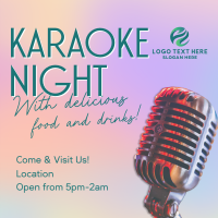 Karaoke Night Bar Instagram Post Design