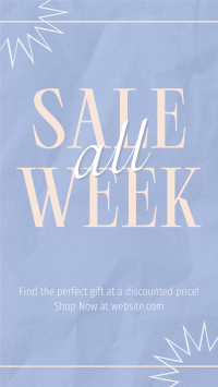 Minimalist Week Discounts Instagram Reel Image Preview