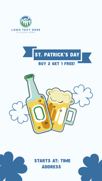 Saint Patrick Beer Illustration Instagram Story Design