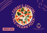 Vegan Pizza Postcard