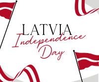 Latvia Independence Flag Facebook Post Design