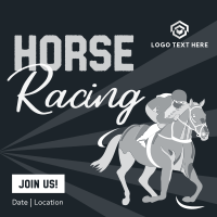 Vintage Horse Racing Linkedin Post