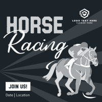 Vintage Horse Racing Linkedin Post