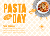 Pasta of the Day Postcard Image Preview