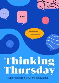 Thinking Thursday Blobs Poster