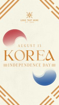 Korea Independence Day TikTok Video Image Preview